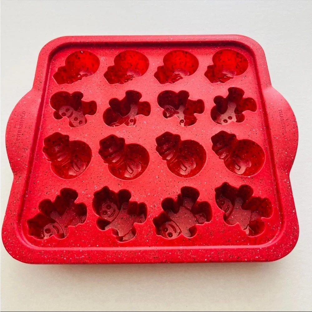 16ct Silicone Gingerbread Snowman‎ Mini Muffin Pan No BPA New Without Packaging